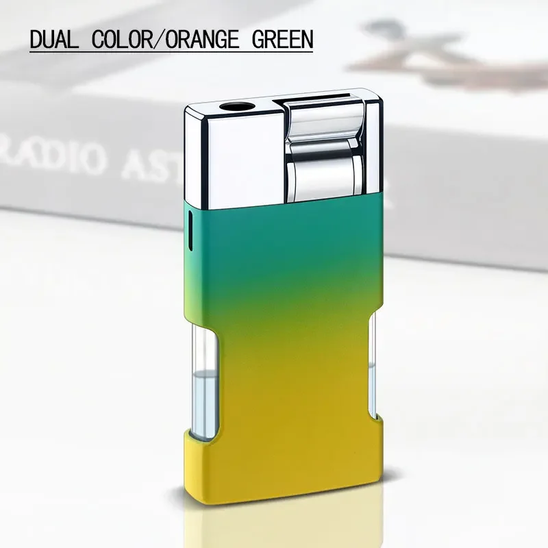 2022 Brand New Fashion Blue Flame Metal Unusual Butane Gas Cigarette Cigar Lighter Mini Windproof Lighter Gadget Men Gift view 6