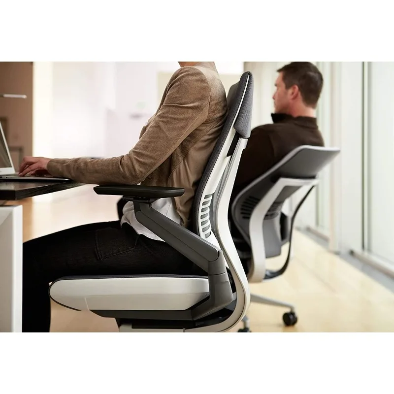 Gesture Office Chair - Ergonomic Work  with Wheels for Carpet Comfortable  Intuitive-to-Adjust for Desk 360Degree