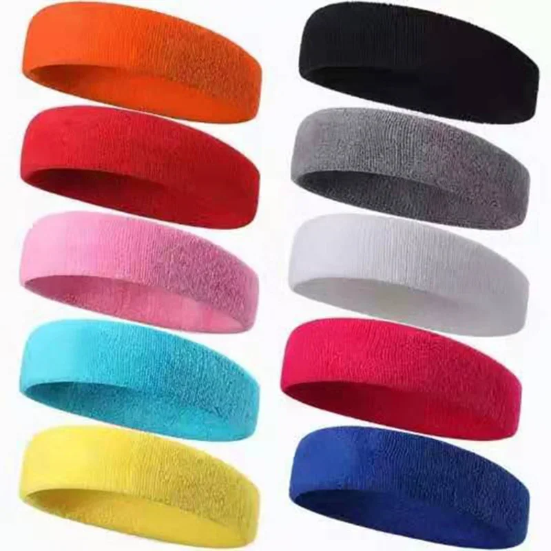 Cotton Sweat Sweatband Headband Yoga Gym Stretch Head Band For Sport belts for women men Sports Headband