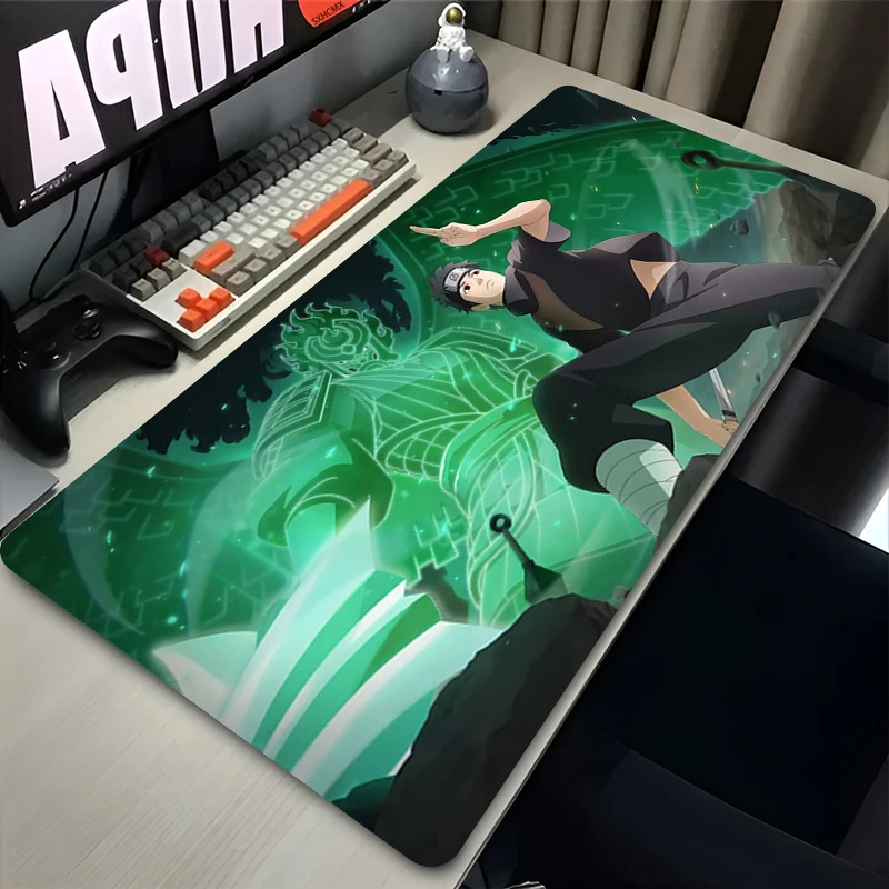 

Коврик для мыши, игровые аксессуары, для офиса и ПК, для геймеров, N-Naruto Uchiha Shisui, коврик для клавиатуры и стола, нескользящий игровой коврик, большой аниме-коврик для мыши