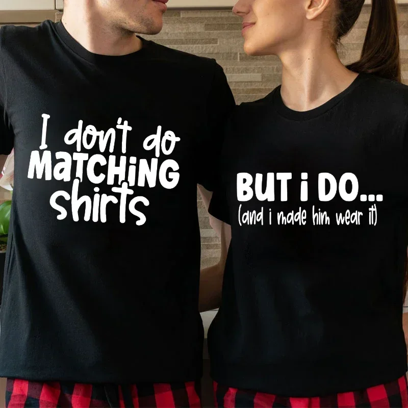 Camisetas de Moda para Hombre y Mujer, Camisetas a Juego para Parejas, Camiseta de San Valentín para Mujer