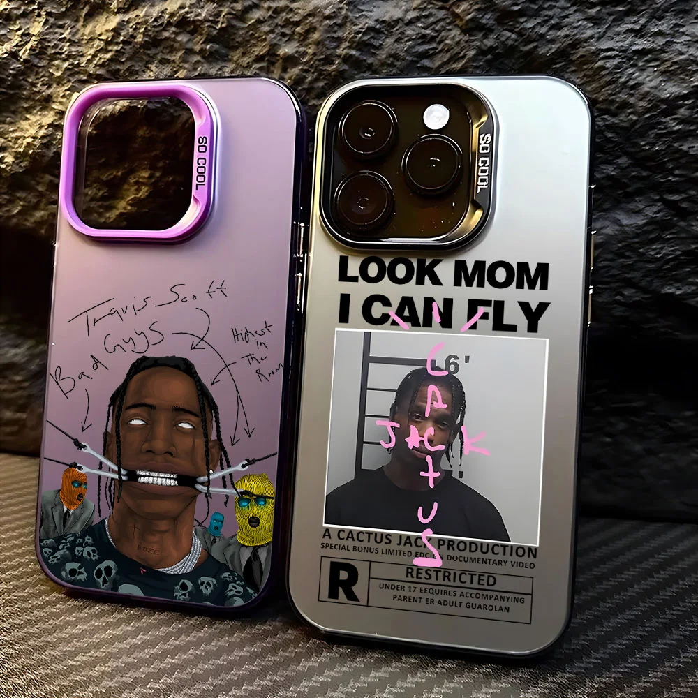 Luxury Travis Scott Cactus Jack Phone Case For iPhone 16 15 14 13 12 11 mini Pro Max X XR XSMAX 8 7 Plus Anti Fall Matte Cover