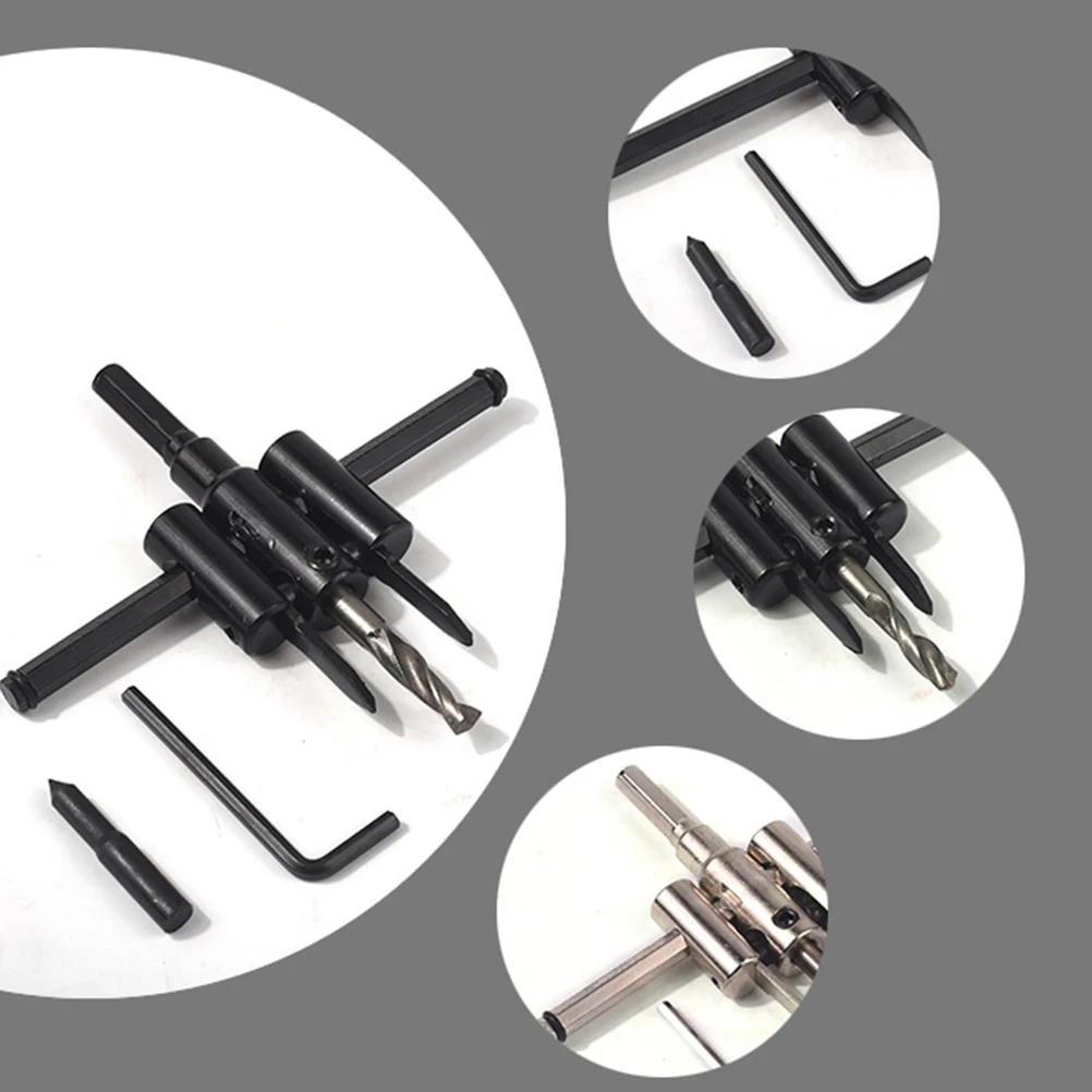 

30- Adjustable Alloy Woodworking Drill Bit Reaming Equipment Gypsum Board Audio Downlight Hole Opener(Random Color)