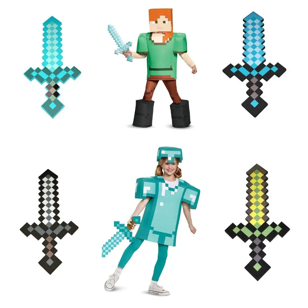 foam toy Sword Minecraft, children\'s size role-playing accessory series, suitable for video game fans and above to collect gifts