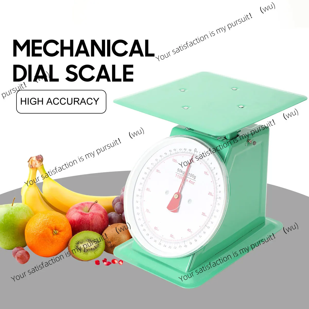 

50kg Dial Kitchen Food Spring Scale Mechanical Weighing Scale Kitchen Supplies Scale with Platform