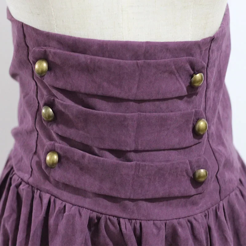 تنورة ماكسي عتيقة مطوي للنساء ، عصر النهضة في العصور الوسطى ، زي هالوين ، ثوب عالي الخصر ، تنورة كبيرة متأرجحة ، مقاس كبير ، 3XL