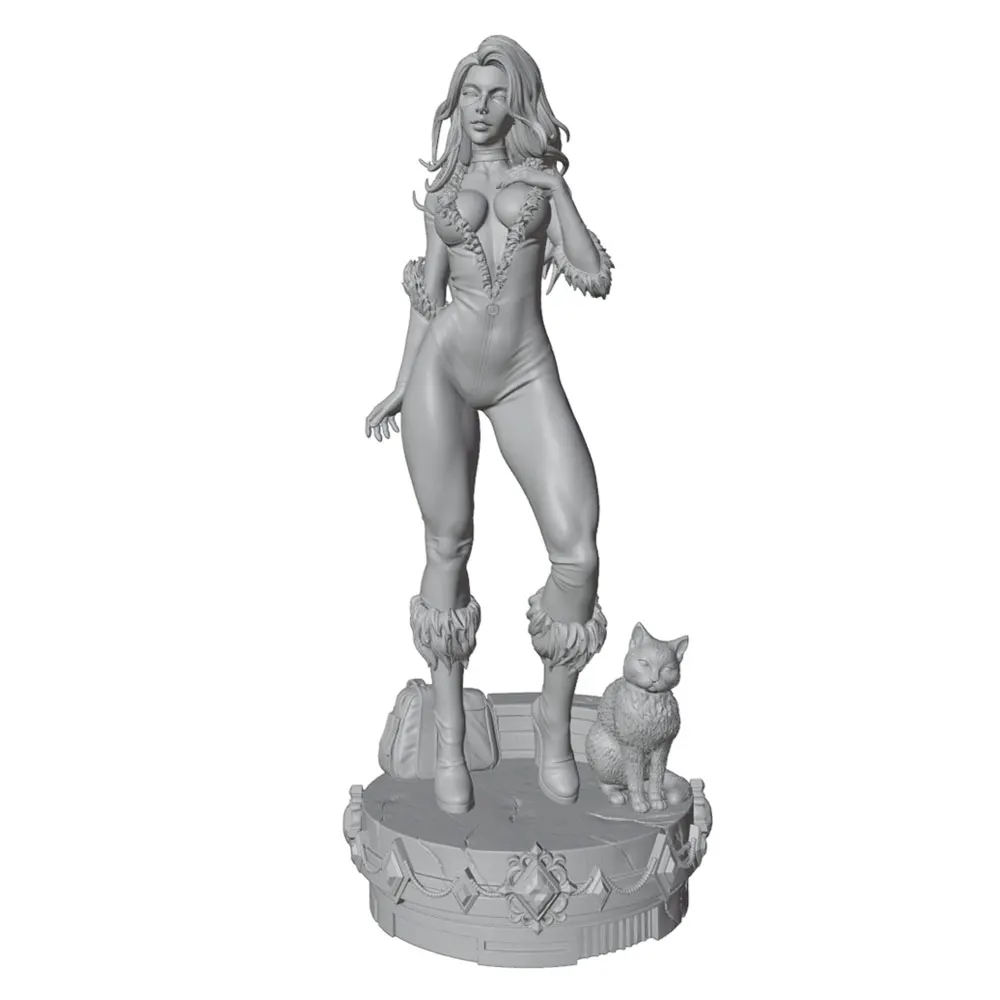 75mm,150mm,300mm Desk ornament,Sexy girl resin model kit, mini 3D printed gray figure statue, unpainted,unassembled
