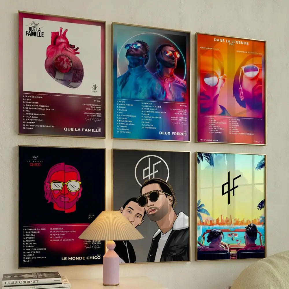 P-PNL QLF - Póster de rapero y cantante, versátil, HD, impermeable, autoadhesivo, decoración de pared para el hogar y el dormitorio