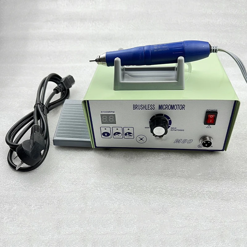 High Speed 90000 RPM Brushless Motor Dental Micromotor Polishing Machine with Handpiece Jewellery Engraving Micromotor