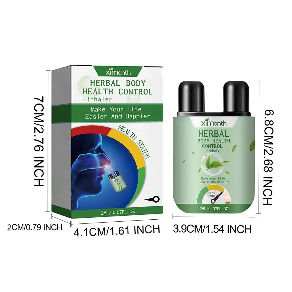 1-5 stücke 2ml pflanzlicher Körper gesundheits kontroll inhalator, der Nasen leber reiniger mit veganer Reparatur-Nasensaugstab-Körperpflege reinigt