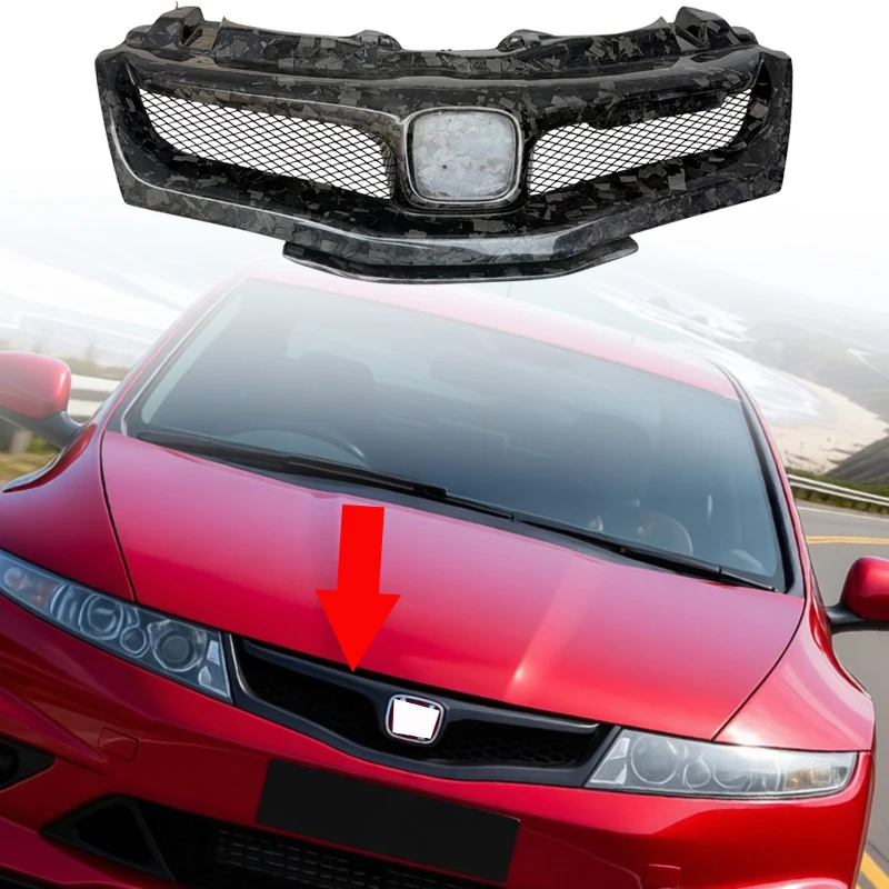 For 2007-2011 Honda Civic FN2 Type R 3 Door Front Grille Mesh EU Version Auto Parts Car Accessories Auto Grille Replacement