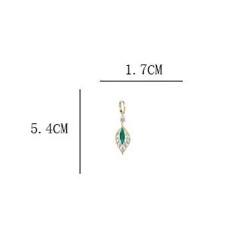 Fashion Crystal Leaf Tassel Drop Earrings For Women Exquisite Micro Inlaid Cubic Zircon Leaves Earring Wedding Jewelry New Gifts