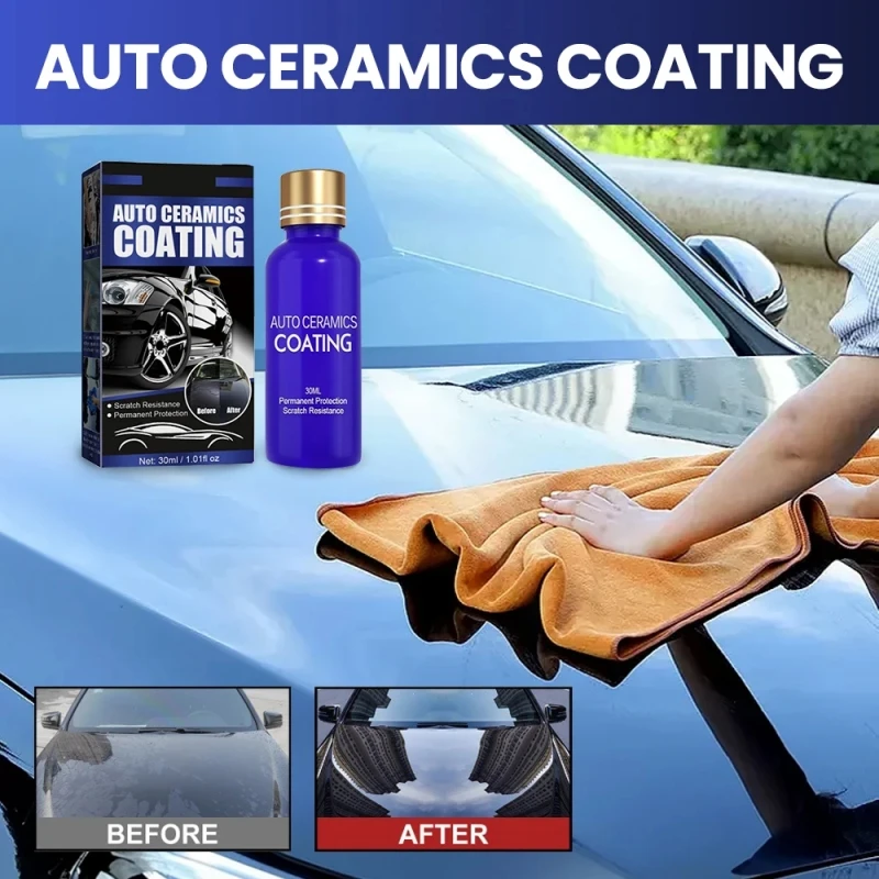 

Auto Non Flammable 9H Ceramic 30ml 10H Anti-Scratch Auto Ceramic Glass Coat Liquid Hydrophobic Paint Care Polish Super Detailing