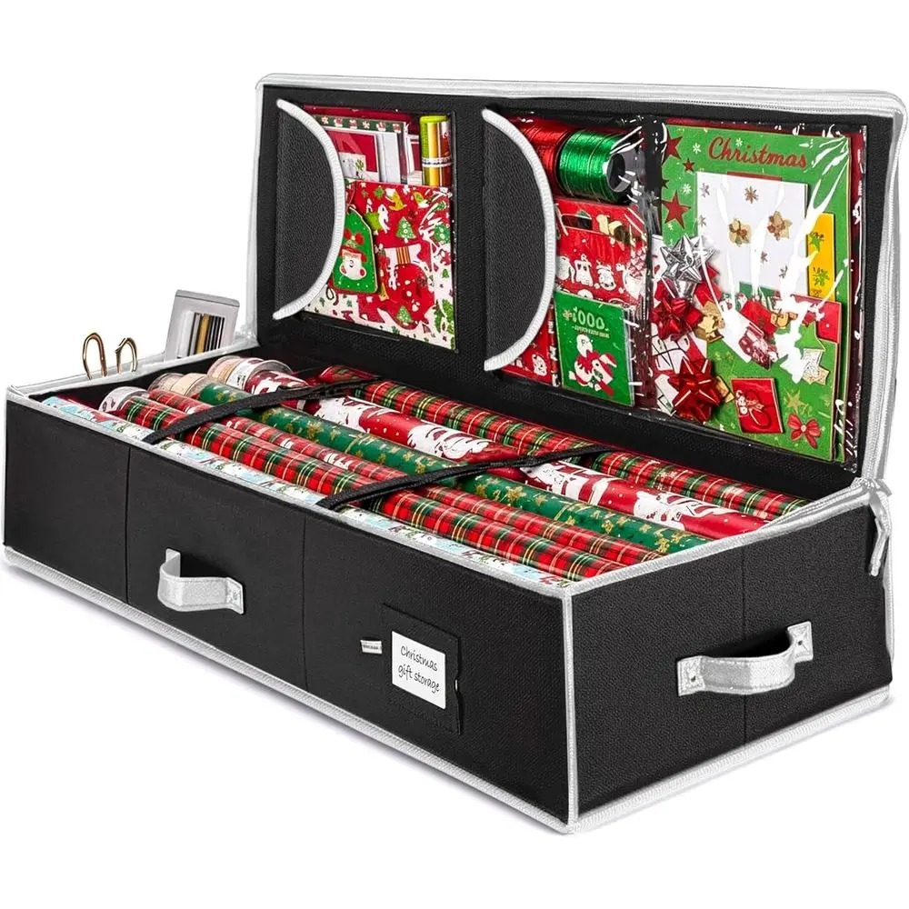 

Органайзер для упаковочной бумаги Git Wrapping Paper Organizer Storage - 40-дюймовые контейнеры для хранения упаковочной бумаги Git Wrap с внутренними карманами или для бантов, бирок и лент - упаковочная бумага