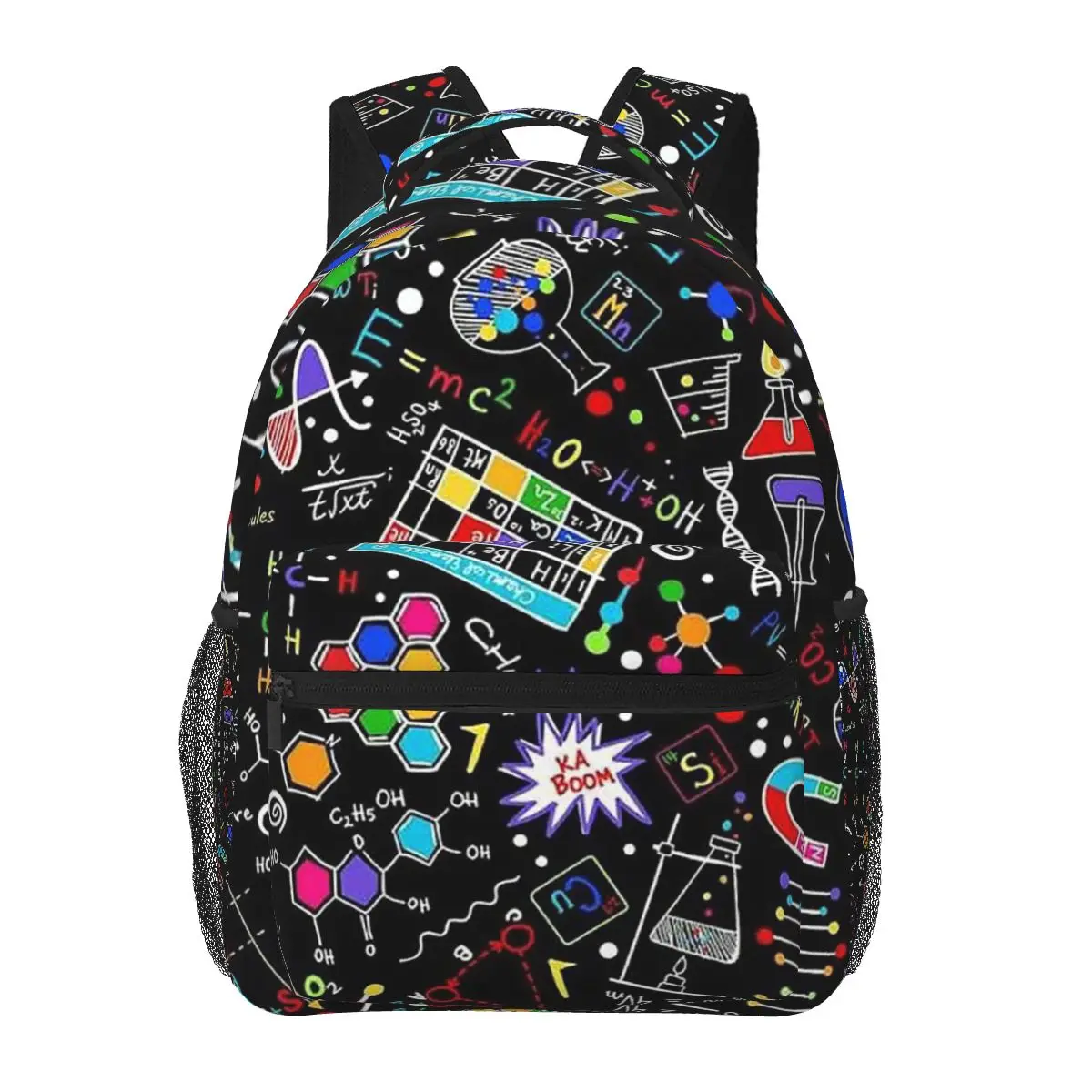 Mochilas escolares Genius para meninos e meninas, mochila para estudantes, mochila para laptop dos desenhos animados, bolsa de ombro grande capacidade