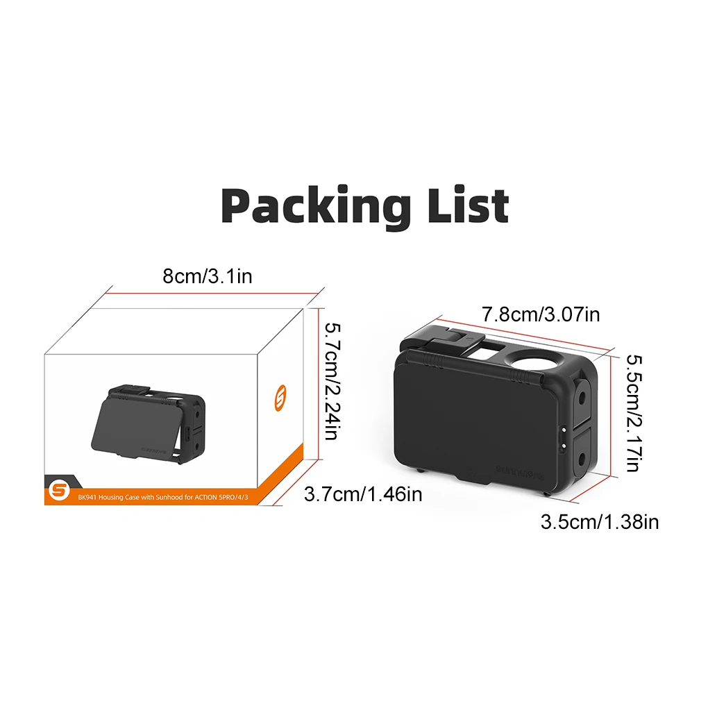 Guarda-sol de estrutura estendida com desempenho de proteção de luz aprimorado para Sunny Life Action 5Pro/4/3