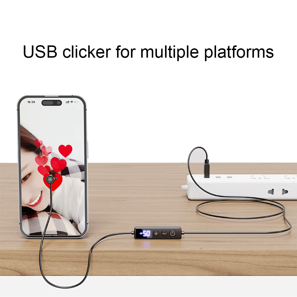 Internet Celebrity Clicker Chiama Schermo del telefono Clicker automatico Elogio Artefatto Sala trasmissione in diretta Clicker fisico a cuore rosso