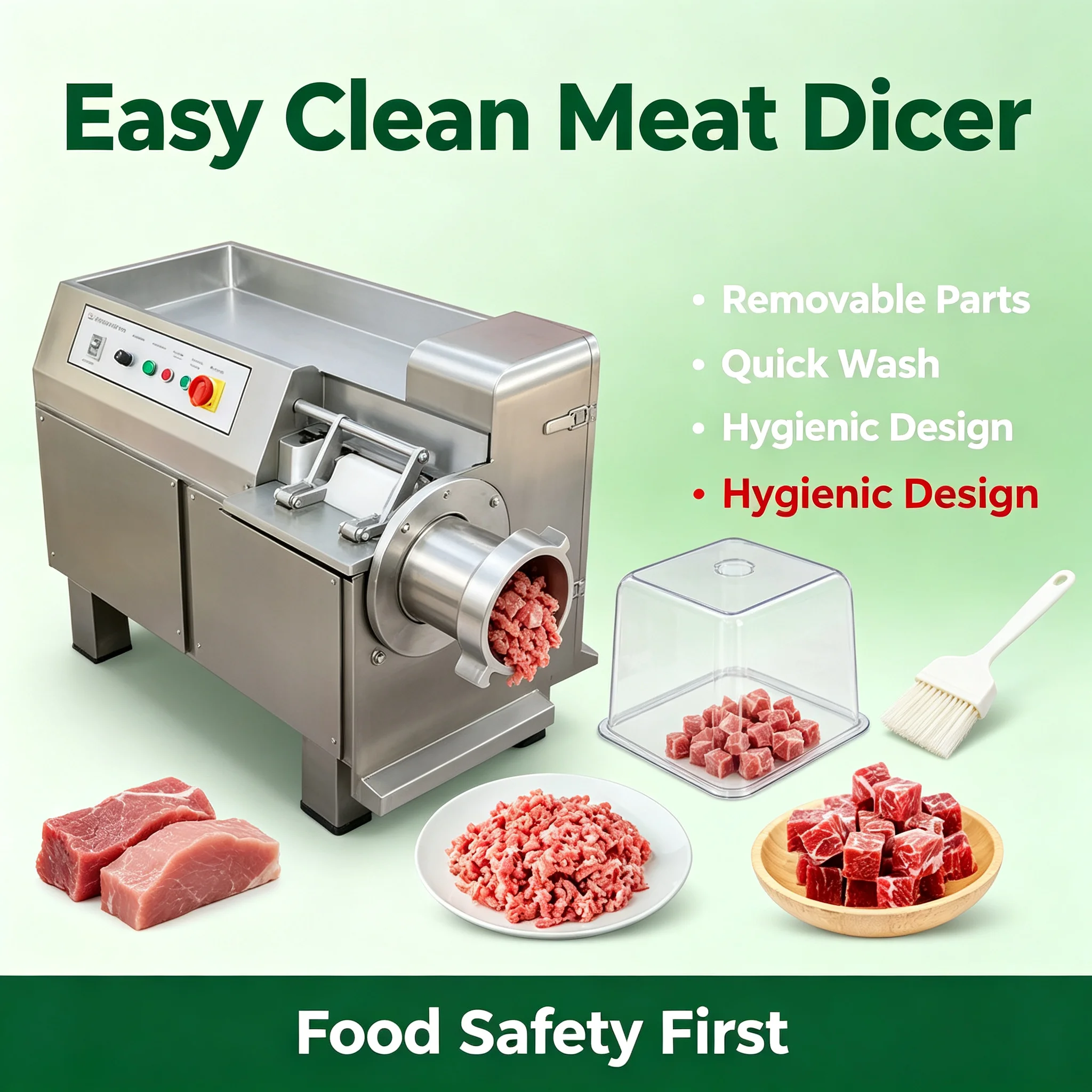 Meat Dicing Machine Multi‑Purpose Cutting Equipment For Fresh Frozen Meat Catering Business Customized