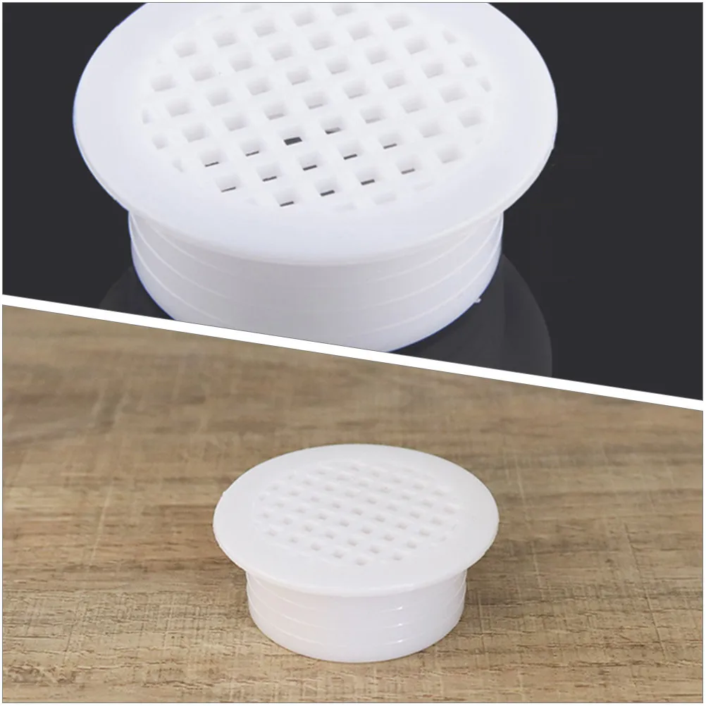50Pcs 35Mm Cabinet Soffit Vent for Shoe Storage Ventilation Breathable Hole Design Heat Dissipation Elegant Cover Under Cabinet