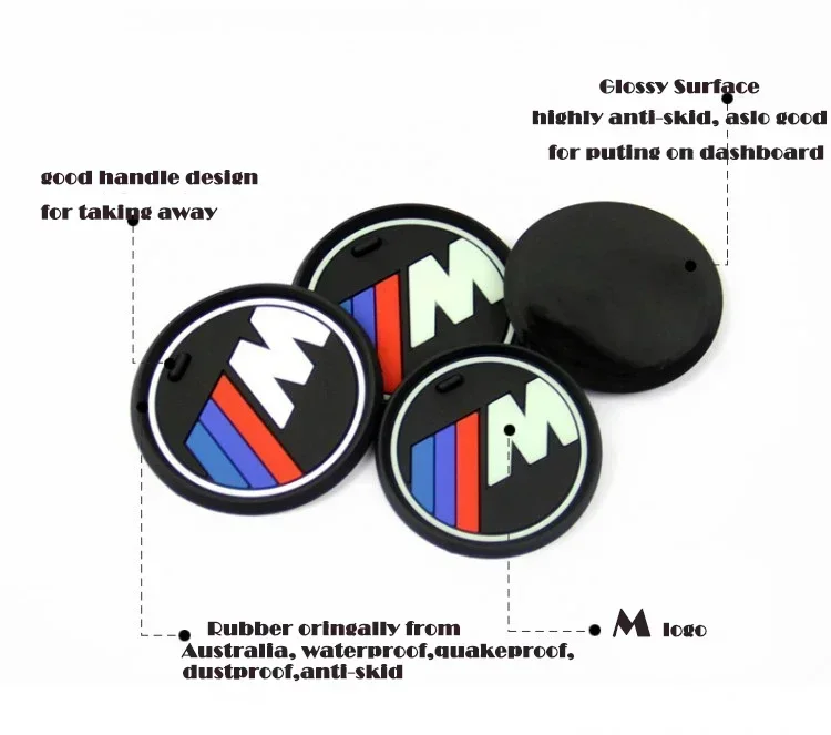 سيارة كأس الماء وسادة دواسة مطاطية المضادة للانزلاق وسادة حصيرة مقاوم للماء لسيارات BMW E46 E39 E53 E36 F22 E87 E90 E91 E92 E65 X5 X3 1 3 5 7 سلسلة