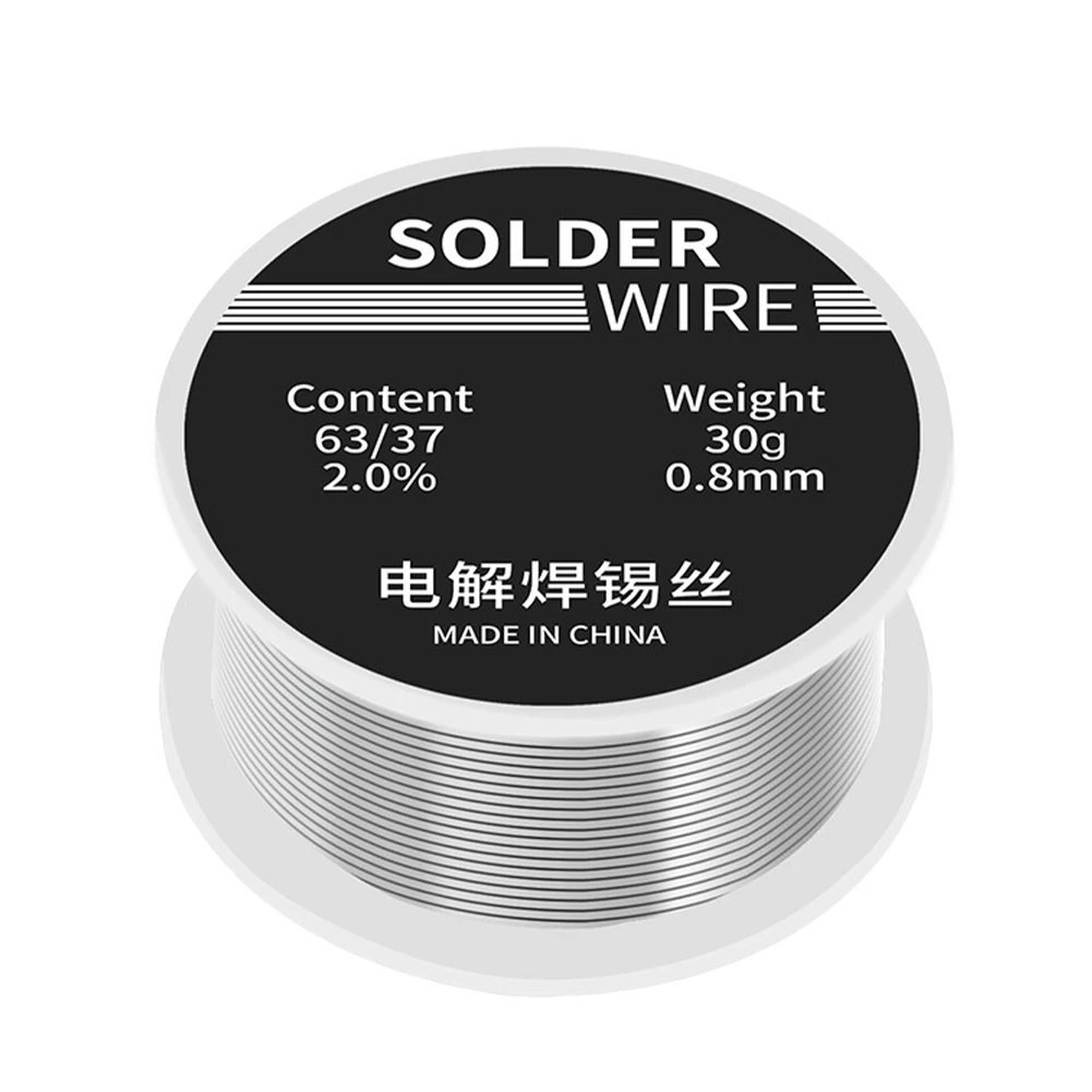 0.8 mm Solder Wire High Purity Rosin Welding Wire Roll with Low Melting Point for Electrical Soldering DIY Electronics 2% Flux