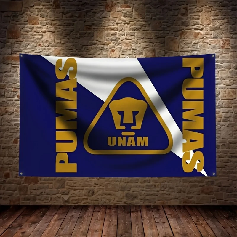 Pumas UNAM University Athletic Flag Banner Tapestry Blue Wall Decor Academic Alumni Sports Graduation Gift Decoration Flag