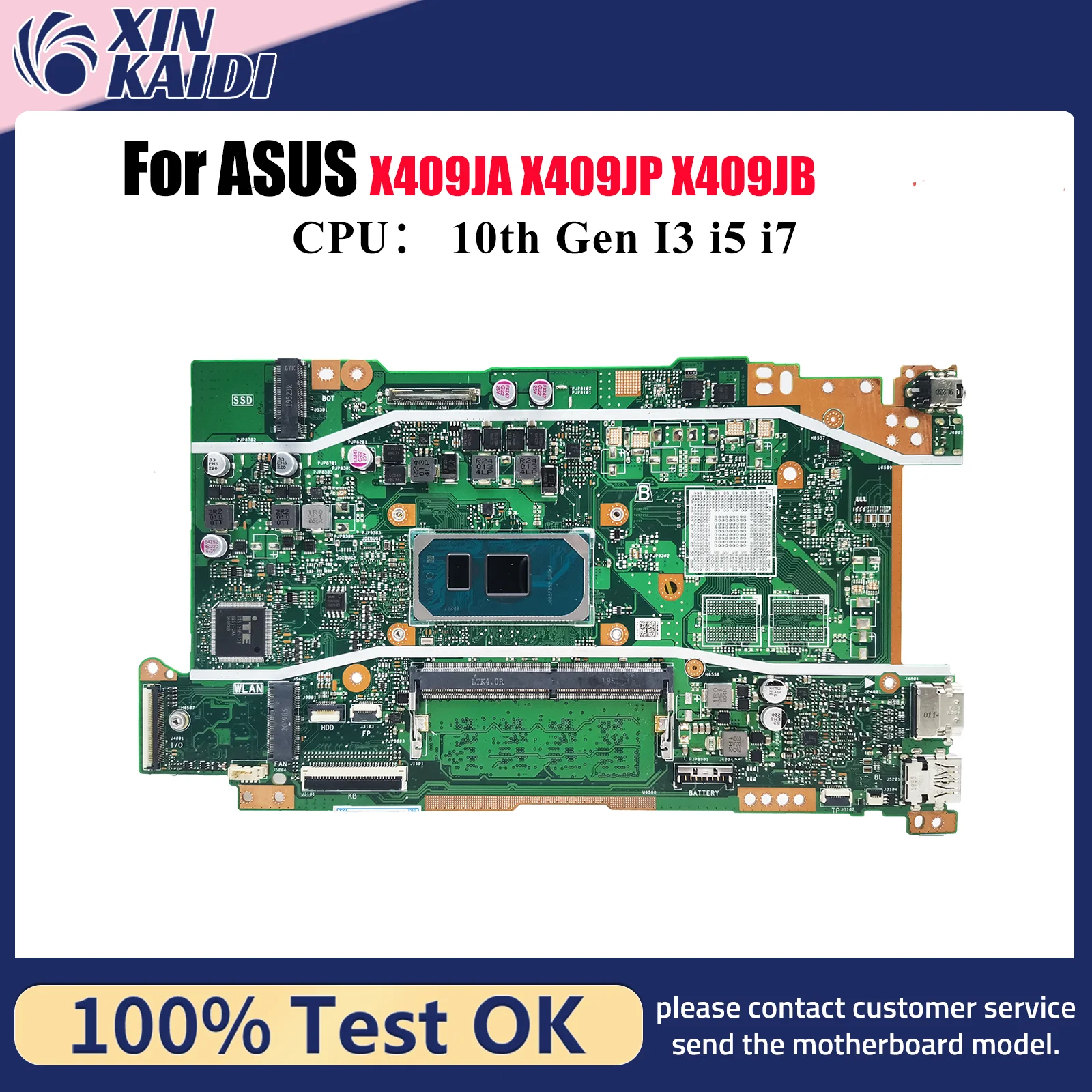 

X409JA Материнская плата для ноутбука ASUS Y4200J X409J A409J X409JP X409JB F409J R409J Материнская плата 10-го поколения I3 i5 i7 100% тест OK stk