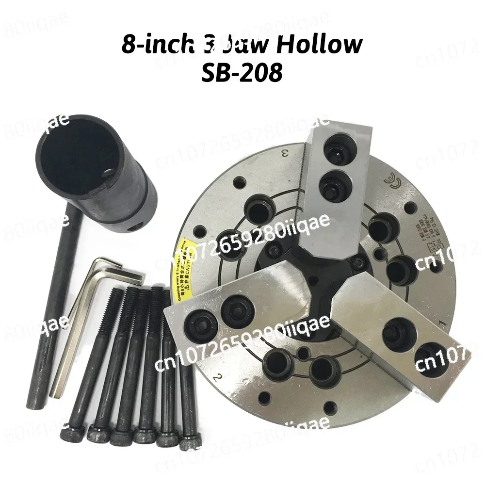 for High-Speed CNC Turning Chuck Hydraulic 8 Inch 210mm High Speed Oil Power Chuck Hollow/Through-Hole 2/3/4 Jaws