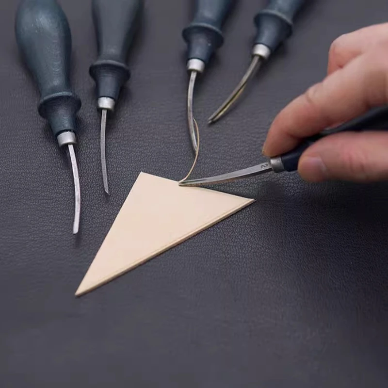 

Slate Blue Handle Edge Trimmer Leather Handbag Leather Accessory Edge Trimming Tool for Chamfering Handcrafted Polishing Tool