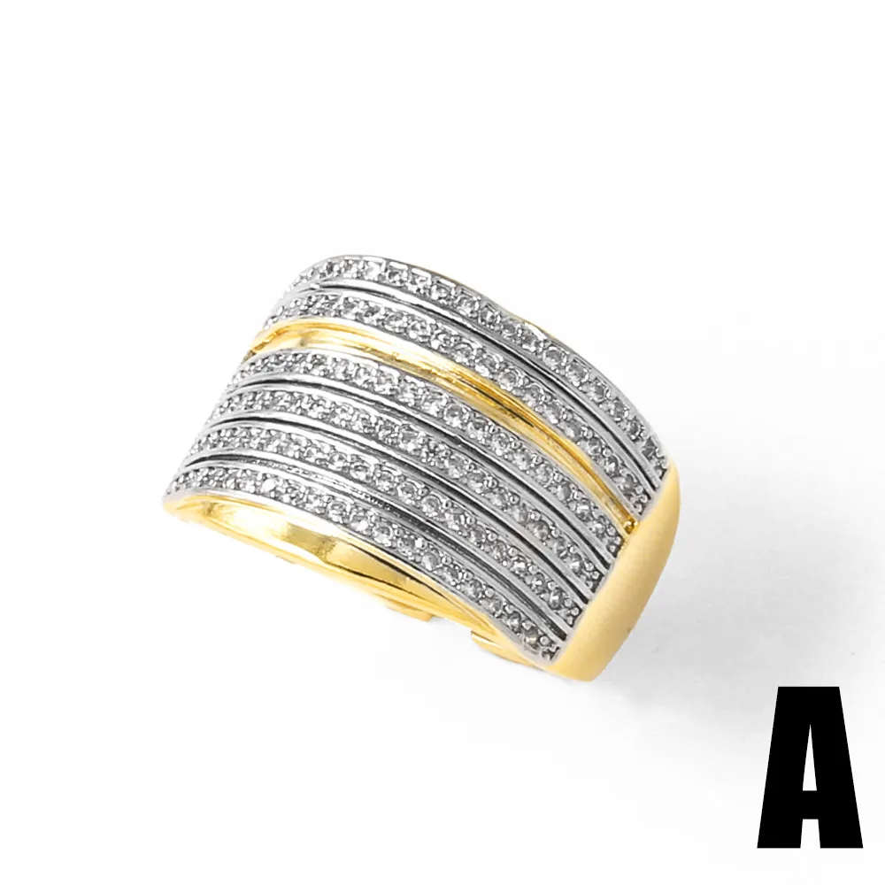 OCESRIO Fashion White Crystal Leopard Statement Rings for Women Copper Gold Plated Crossover Open Ring Jewelry Gift rigs89