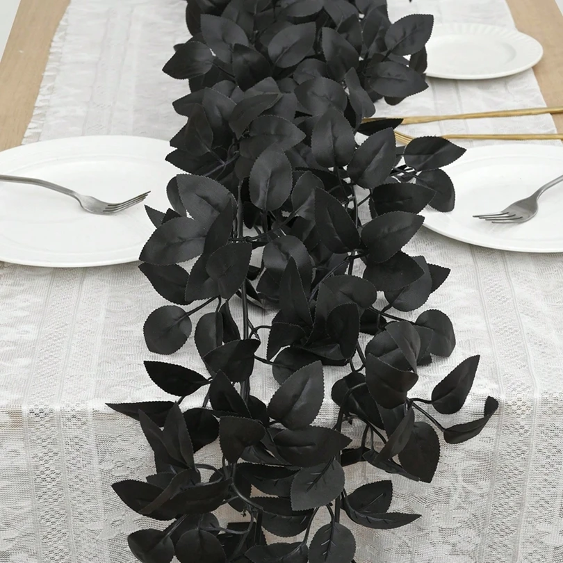 Künstliche Pflanzen, Blätter, Ranken, Rattan, Halloween, Weihnachten, Hochzeit, Zuhause, Raumdekoration, Outdoor, Garten, Hof, DIY-Zubehör