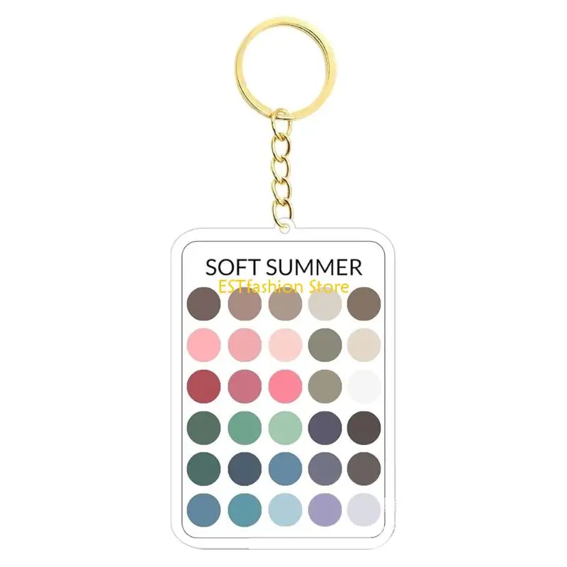 Y5GC Vibrant Four Season Acrylic Keychain Compact 5Cm Artistic Design Bag Pendant Perfect Gift For Fashion Lovers