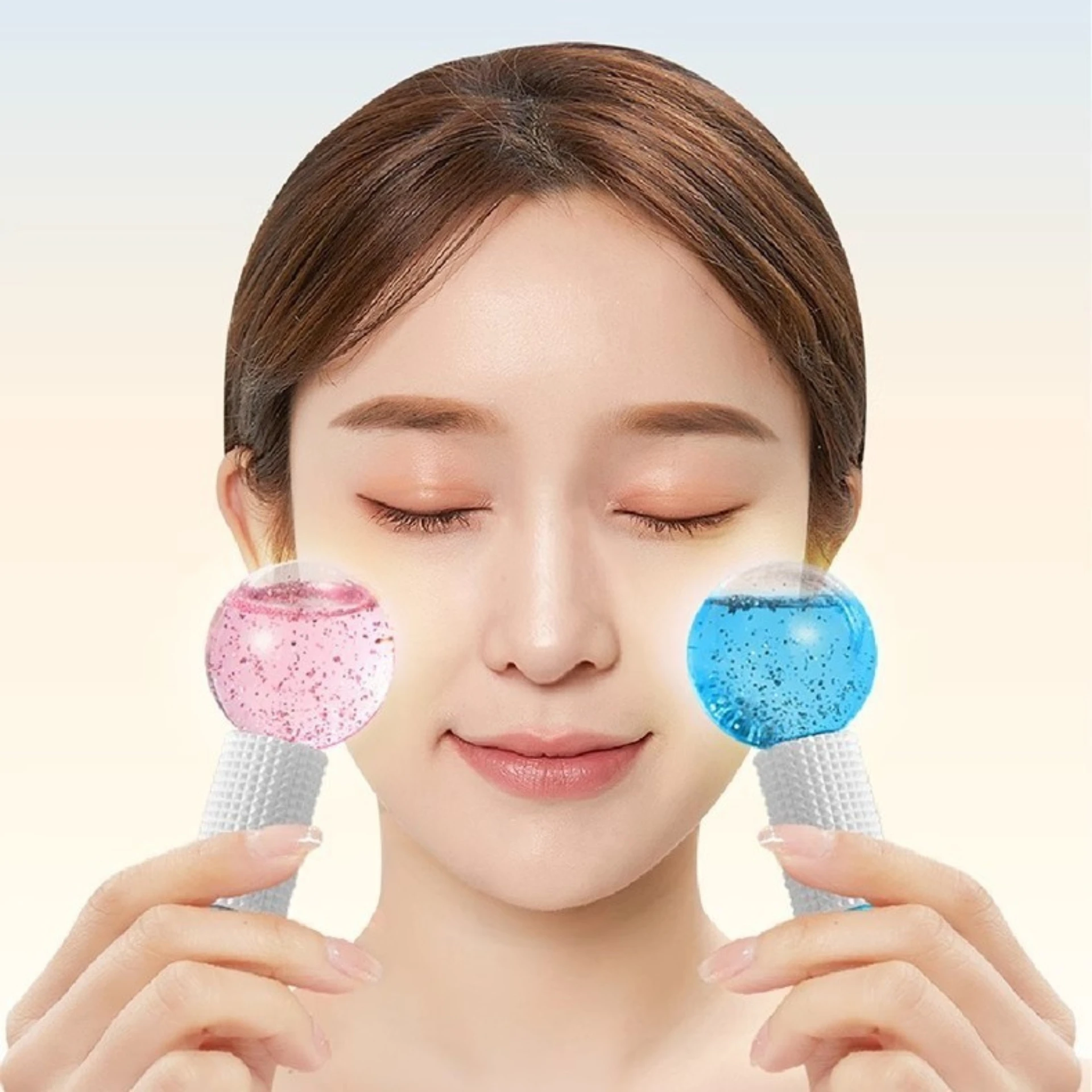 Hot and cold double compress massage facial spa beauty glass crystal ball beauty ice ball skin care tools gifts view 3