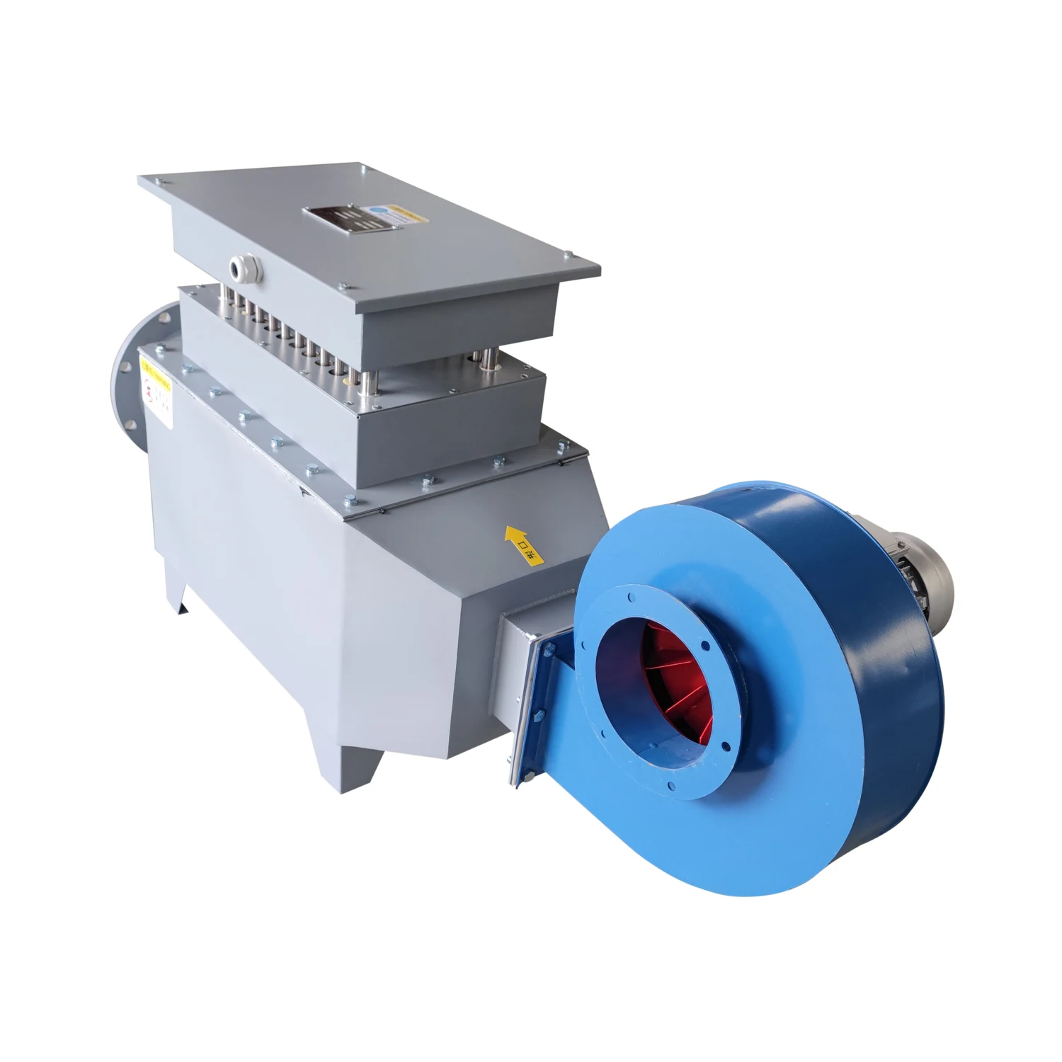 Calefacción central para construcción Conductos de aire eléctricos industriales Calentador de ventilador de aluminio de 380 voltios de alta eficiencia para sala de secado