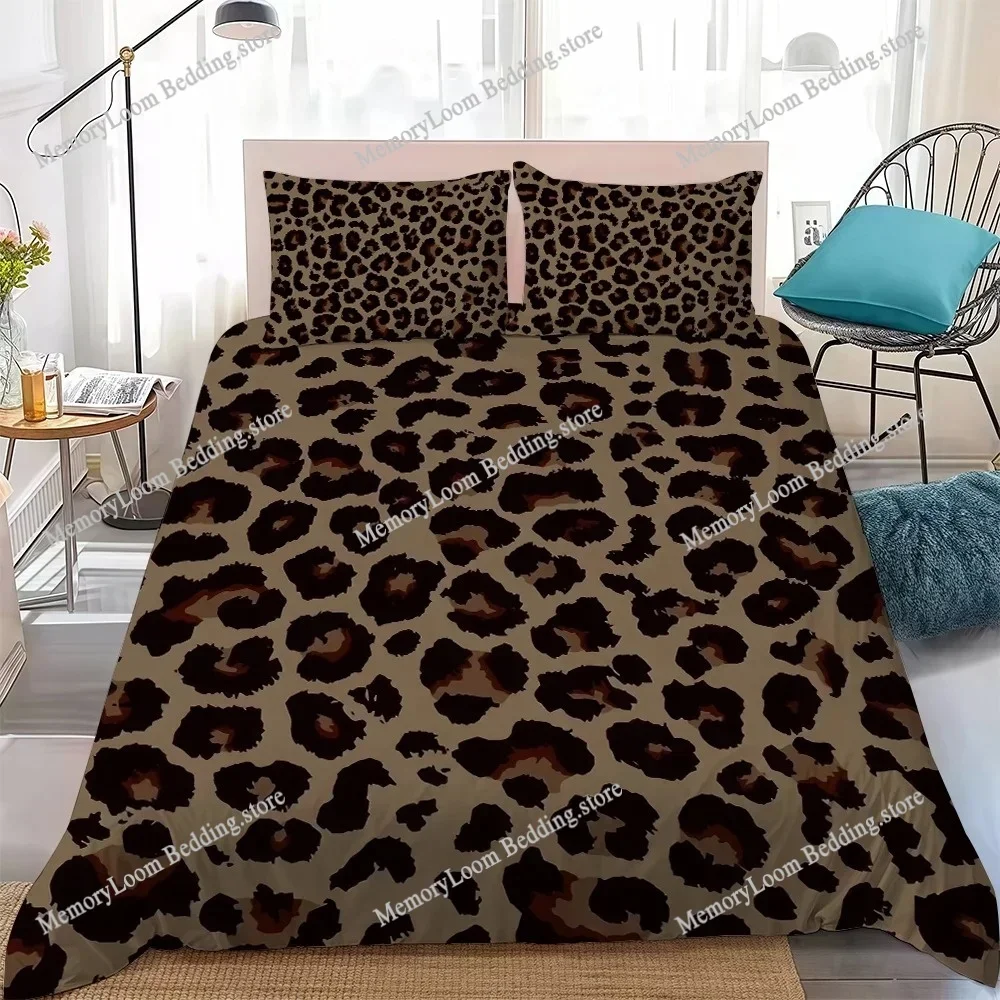 Artistic Leopard Print Duvet Cover Set Home Style Bedding Soft Laundry Cotton Bed Four Seasons Student Dormitory Luxury Gift741
