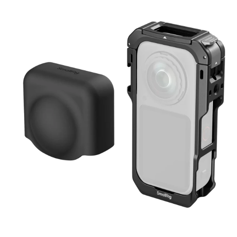 SmallRig 6965 X6 Cage for Insta360 X6 with Silicone Lens Cap Wind Noise Reduction Foam & Quick Release Mount