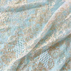 New Design Birthday Party Decorations Kids Clothing Lace Sewing 150CM Wide Gold Eyelash Chantilly Lace Fabric 3Meters Costura