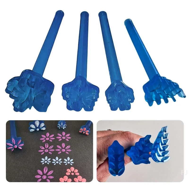 [YU] 3/4 Uds. Conjunto de herramientas de punteado Floral de flores herramientas de estampado de puntos de Mandala para bolígrafo de sello de arte Rock DIY Graffiti hogar al aire libre