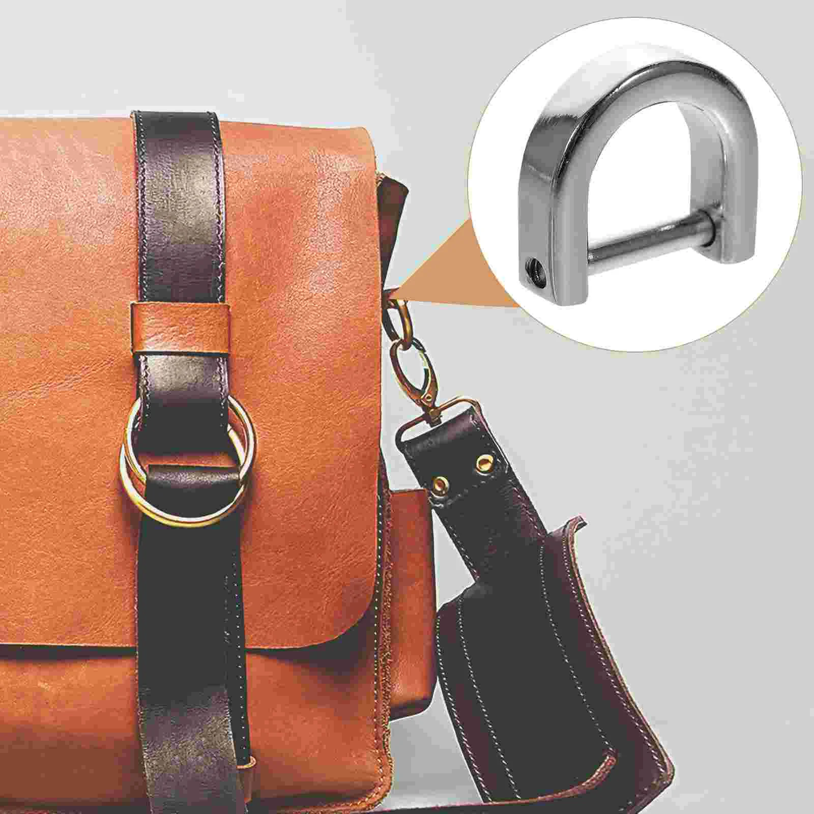 4 PCS Semi-Circular D Ring Buckle The Tote Bag Bags Heavy Duty Backpack Wallet Strap