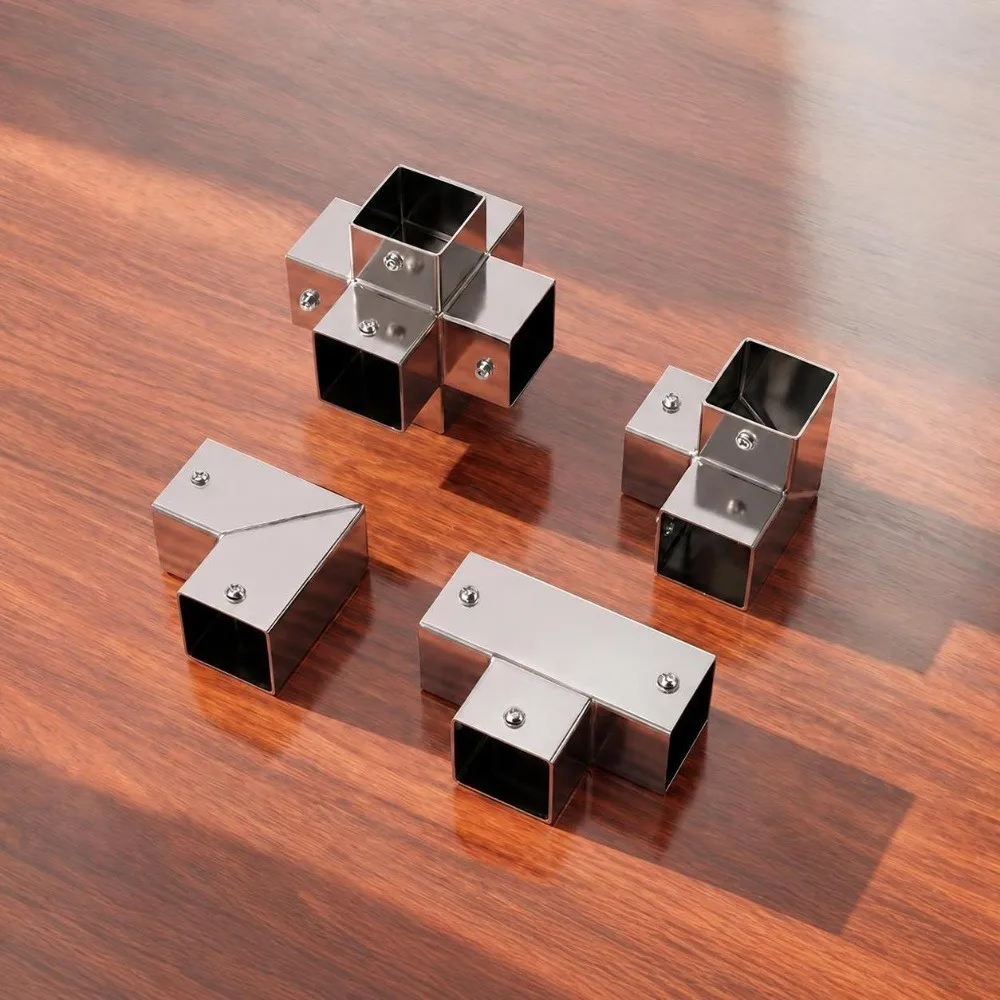 20mm 30mm Square Tube Connector Right Angle Heavy Duty Metal Tube Fitting Quick Connect Two/Three/Four/Five-Way