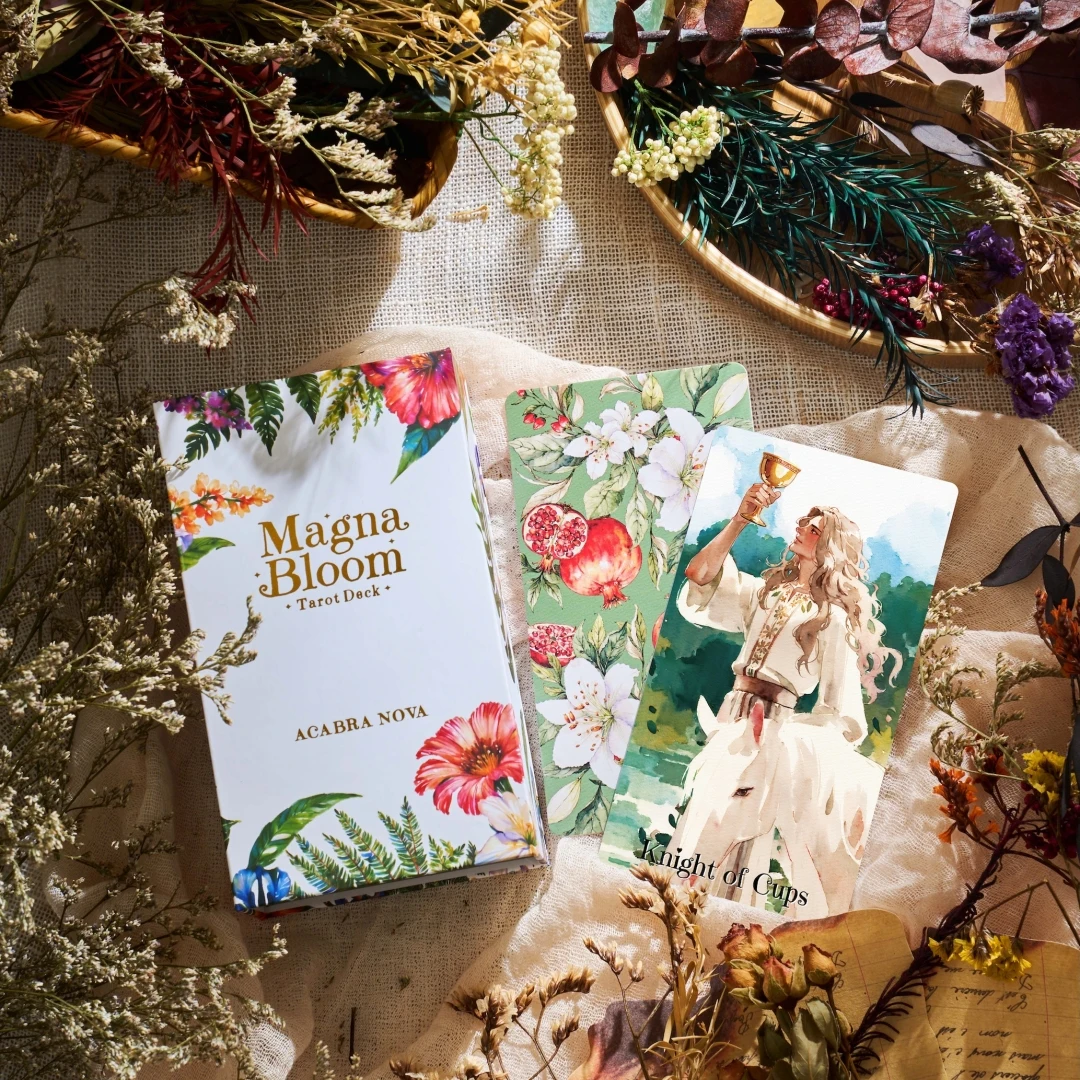 New Beginner Watercolor Rider Waite Tarot 78 Oracles Deck Genuine Professional Luxury Edition Magna Bloom Tarot Cards Guidebook