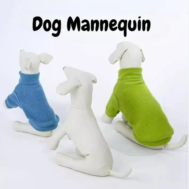 

3 шт./компл. манекен для домашних животных, регулируемая опора для демонстрации собаки из искусственной кожи черного и белого цвета