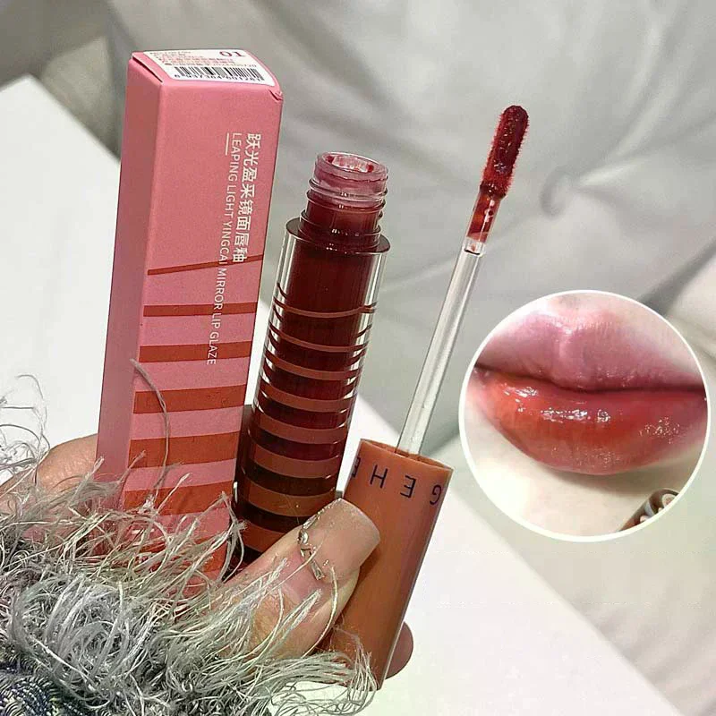 HERORANGE 防水ミラーゼリーリップグレイズ 6色 ウォーターライトリップグロス 長持ちメイクアップコスメ