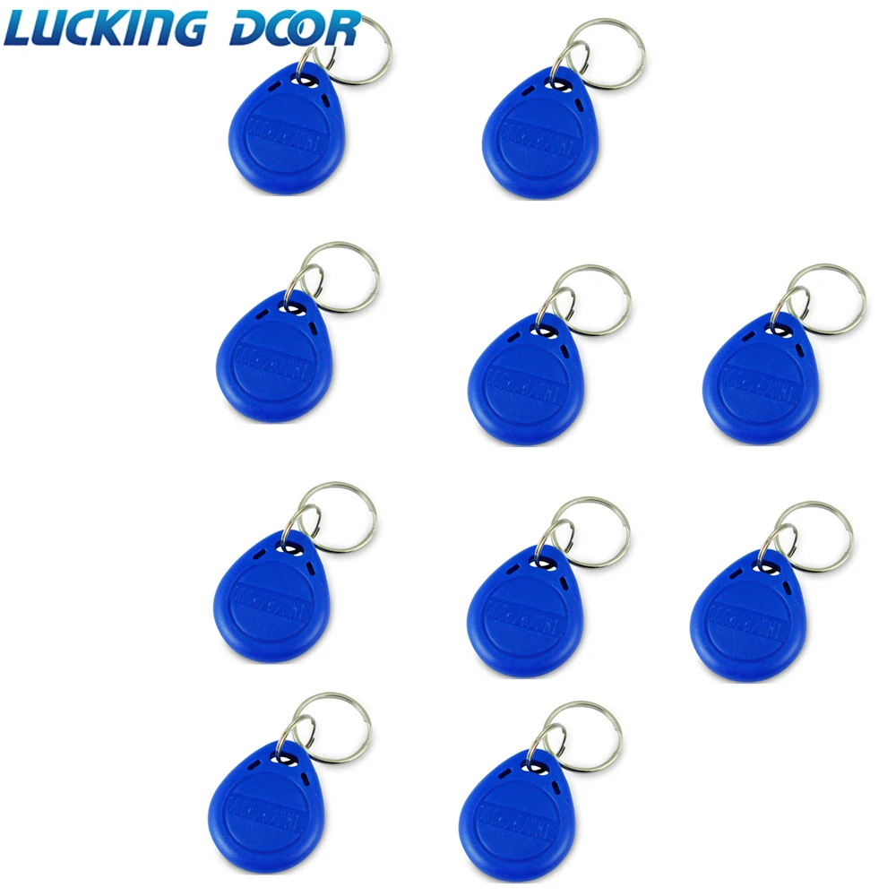 

LUCKING DOOR 100pcs 125khz RFID Keychain Stickers Card Tag Key ID Keyfob TK4100 Door Entry Access Control EM Key Chain Token