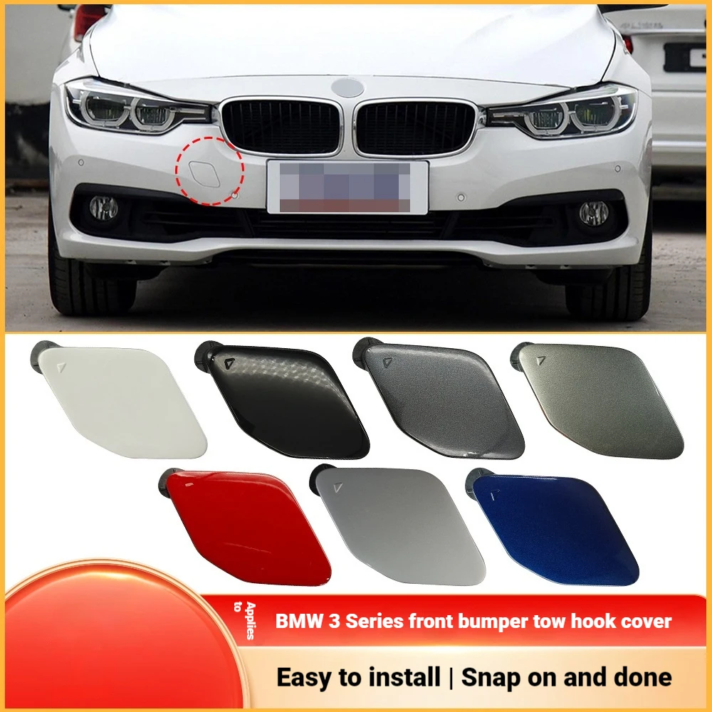 For BMW 3 Series Front Bar Trailer Cover F30 F31 LCI Tow Hook Cover 51117396837 16-19 Years