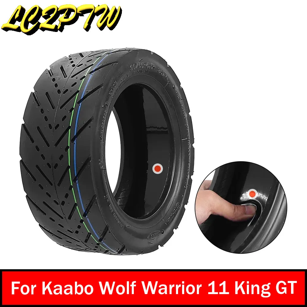 

11 Inch Jelly Ply Self-healing Tire 90/65-6.5 Tubeless Vacuum Tyre For Kaabo Wolf Warrior 11 King GT E-Scooter Replacement Parts