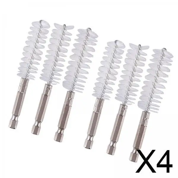 

4x 6 Pack of Tube Cleaning Brushes in Nylon, Stainless Steel, And Copper