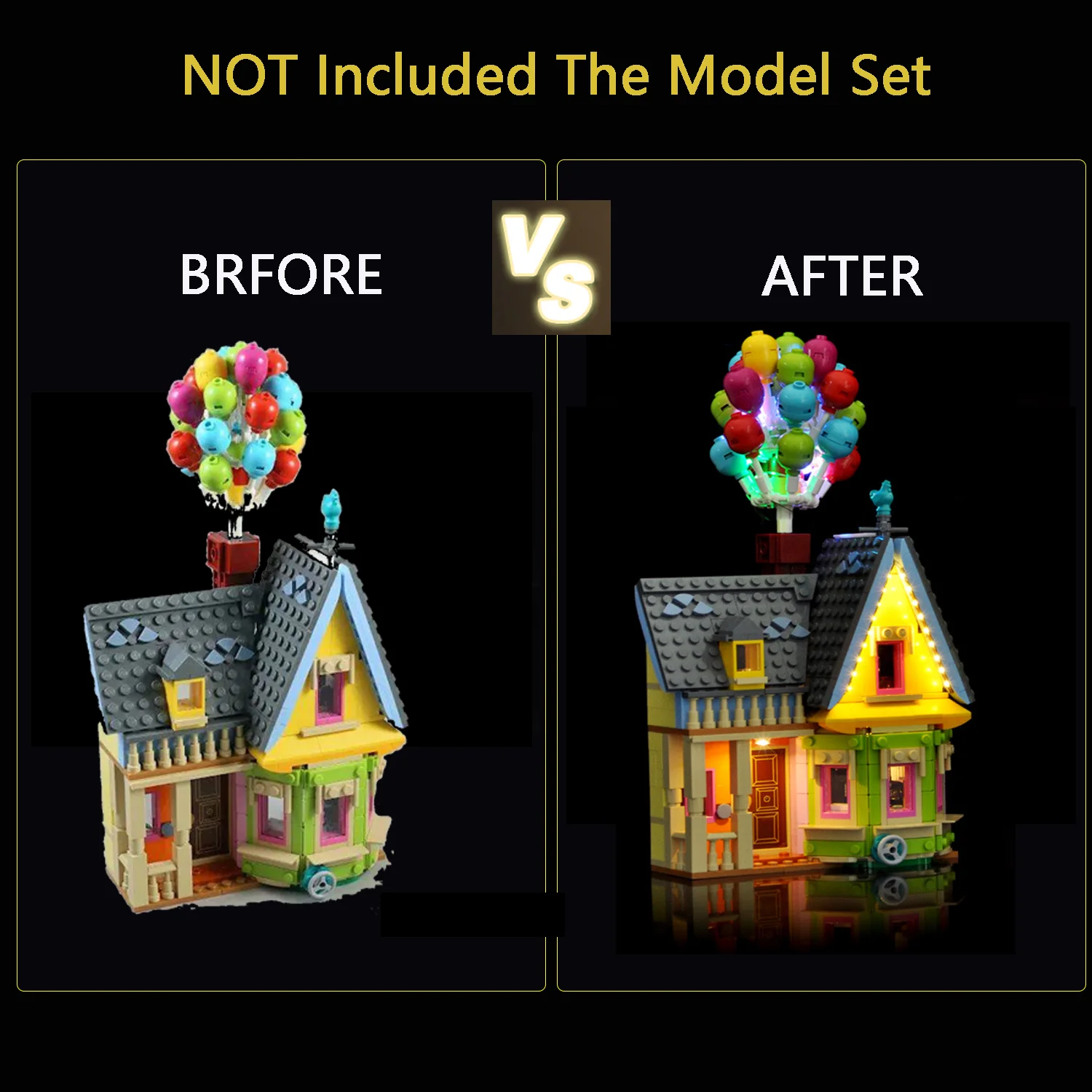 LYBMTWF Kit di illuminazione a LED compatibile con il modello Lego 43217 Disney e Pixar 'Up' House (NON includere i mattoni del modello)