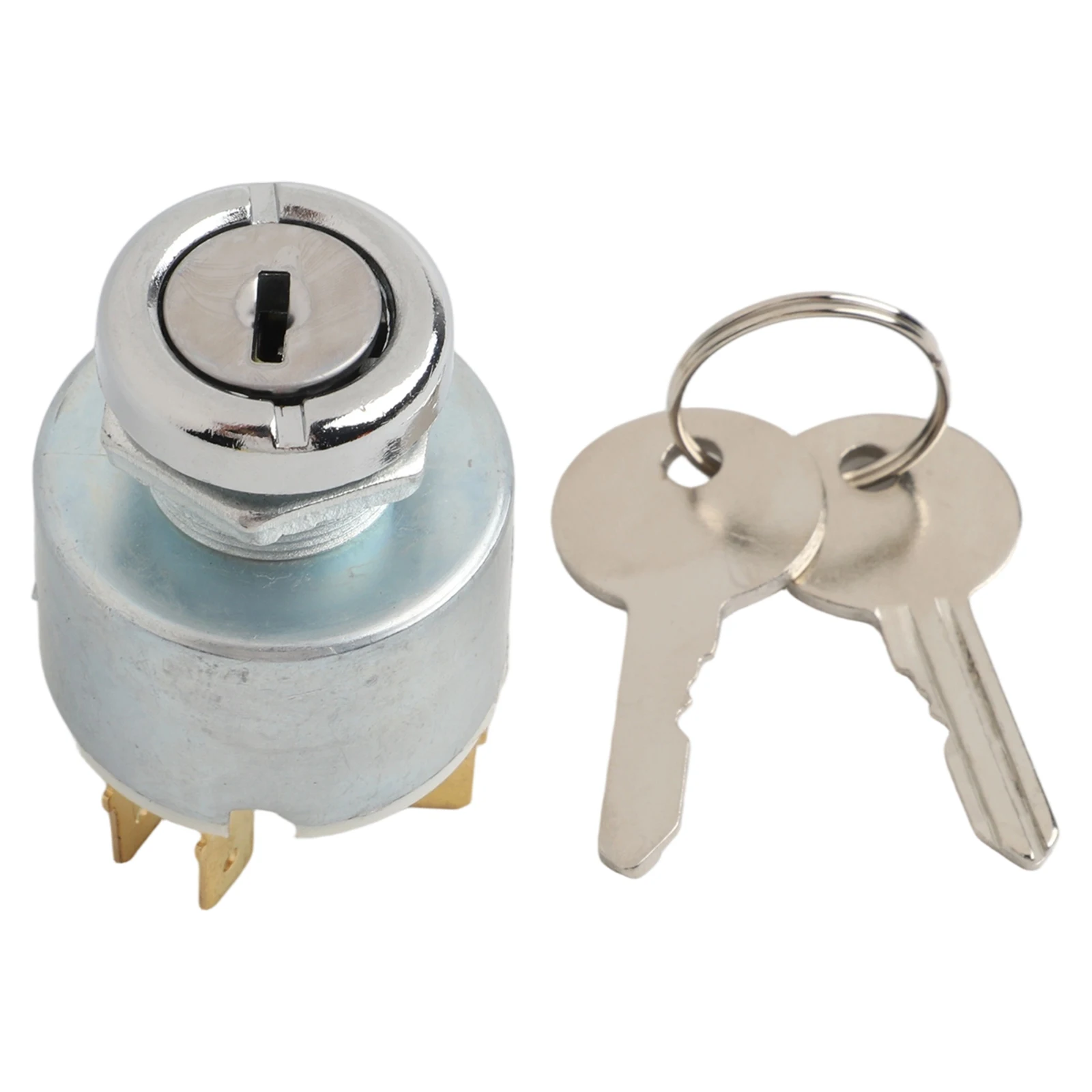 Keys Ignition Switch 1pc Aluminum Brand New High Temperature Resistance Silver 12V 3 Position Car Lgnition Switch
