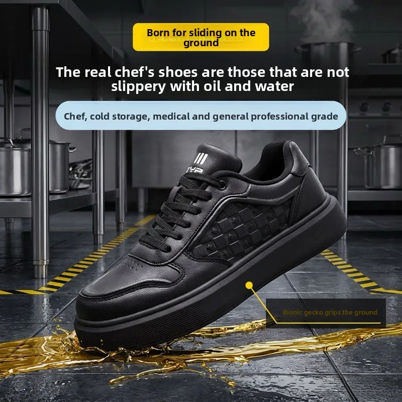 New Model Men's Chef Shoes with Anti-slip Properties. Oil-proof. Anti-slip. Easy To Clean. Special Shoes for The Kitchen.